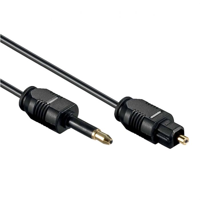 EMK Digital Sound Toslink auf Mini Toslink Kabel 3,5 mm SPDIF Optisches Kabel 3,5 auf optisches Audiokabel Adapter Verlängerungs Mini-Toslink Schwarz, Schwarz 