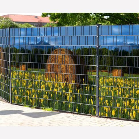bergwelt heuballen sichtschutz fuer zaun