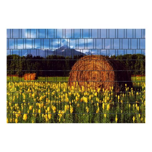 bergwelt heuballen sichtschutz fuer zaun
