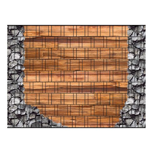 holz und bruchstein sichtschutzelemente