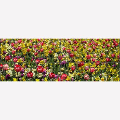 Panorama XL Blumenwiese Zaunsichtschutz