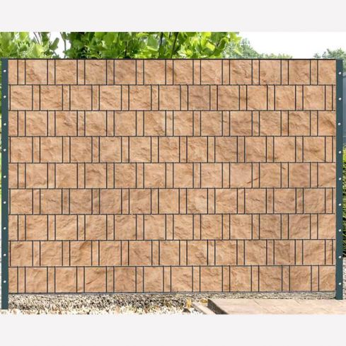 sandsteinwand sichtschutz fuer den zaun