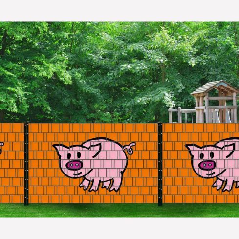 schwein sichtschutzstreifen fuer doppelstabmattenzaun