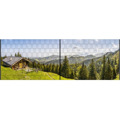 Sichtschutz Panorama XL Berghütte