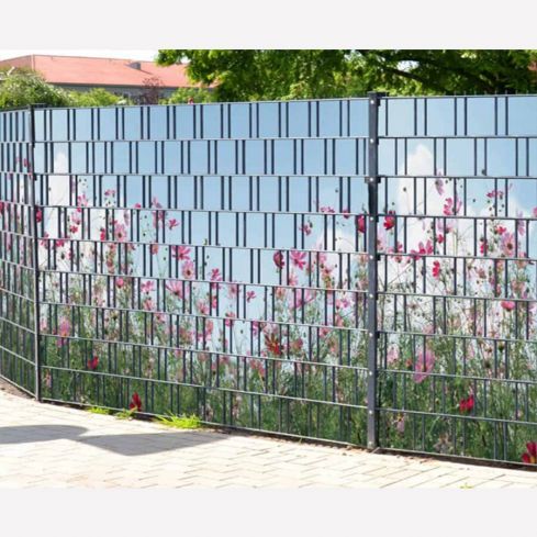 sommerblumen sichtschutz lamellen
