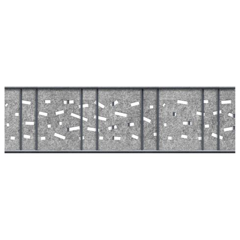 Uni Laser Einzelsichtschutzstreifen-Venezia Criss Cross