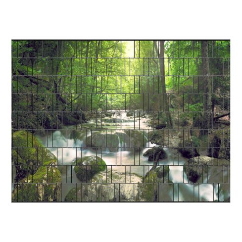 wasserfall zaunelemente sichtschutz