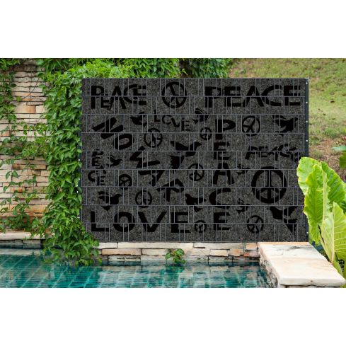 Peace-Schrift - Zaunsichtschutz