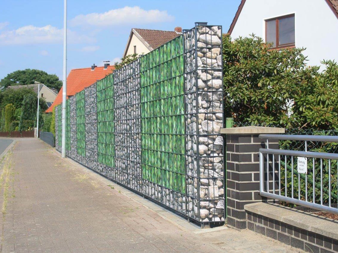 Doppelstabmattenzaun Sichtschutz Bambus